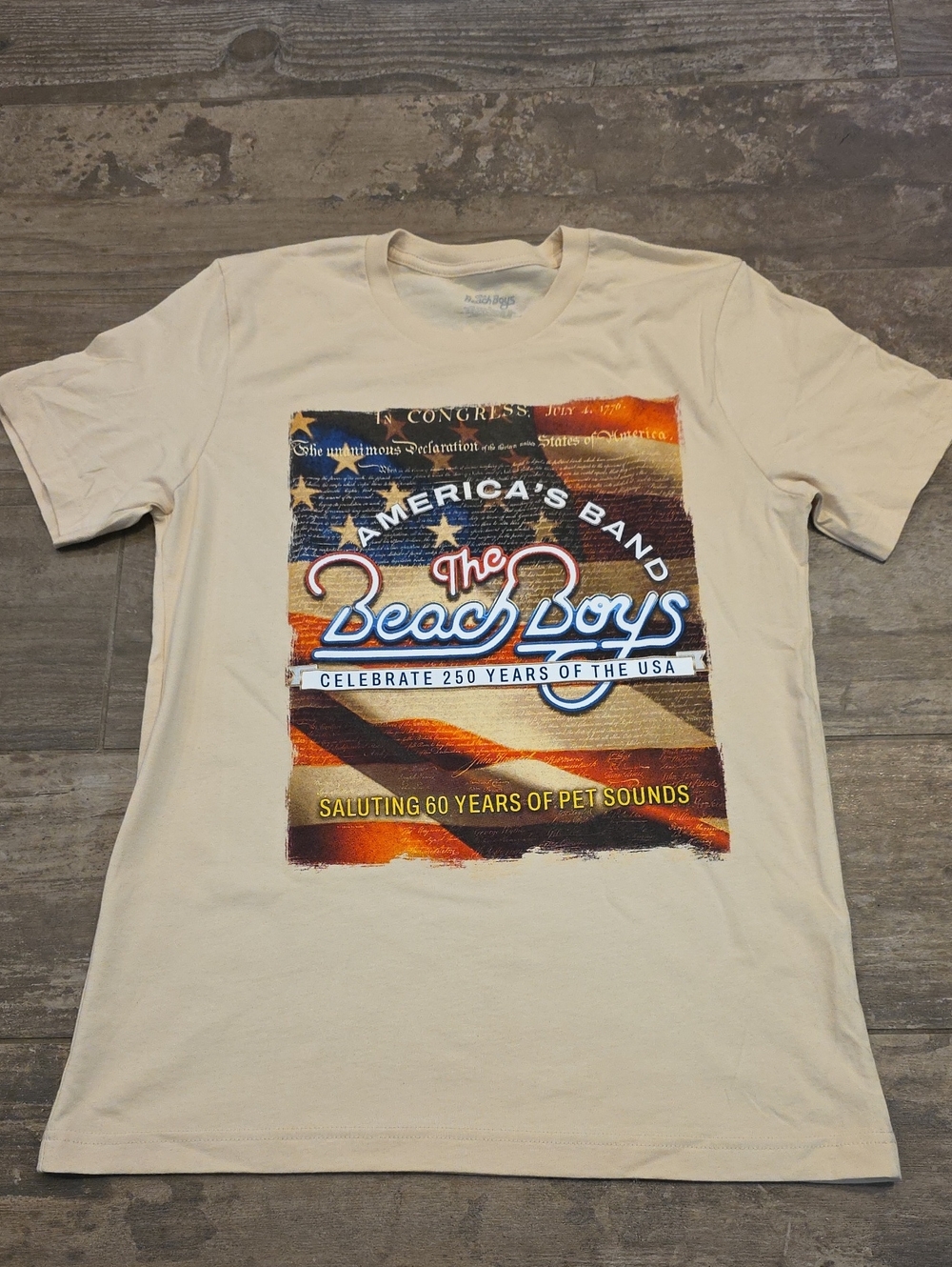 The Beach Boys Tour Tee - Cream Men's Short Sleeve Shirt